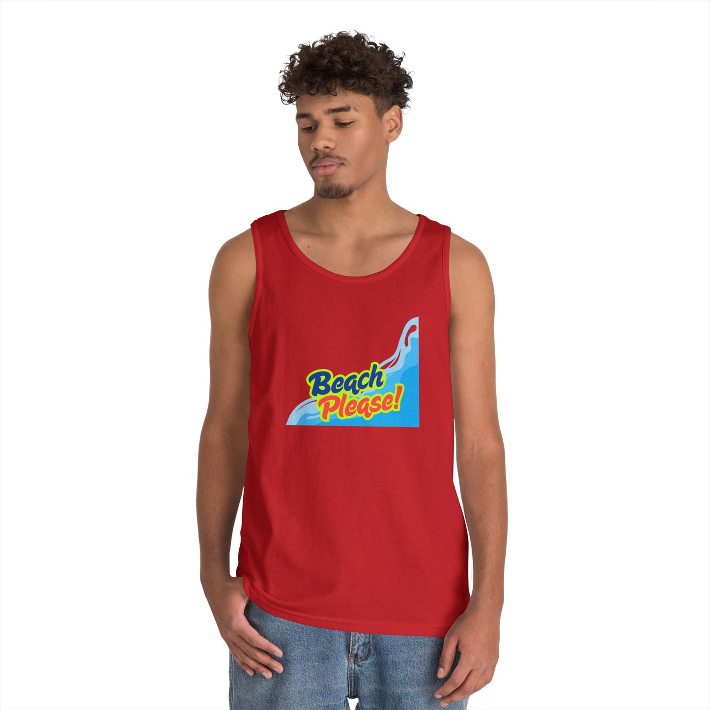 Beach Please Unisex Heavy Cotton Tank Top