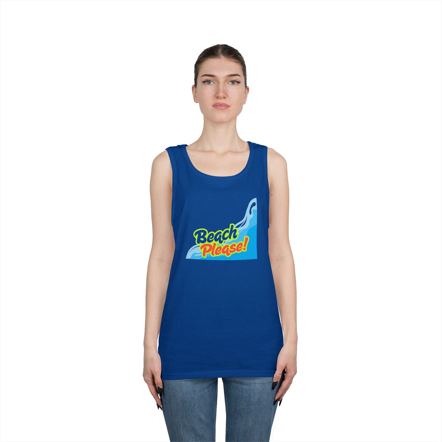 Beach Please Unisex Heavy Cotton Tank Top