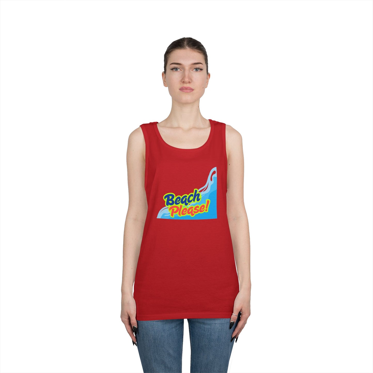 Beach Please Unisex Heavy Cotton Tank Top