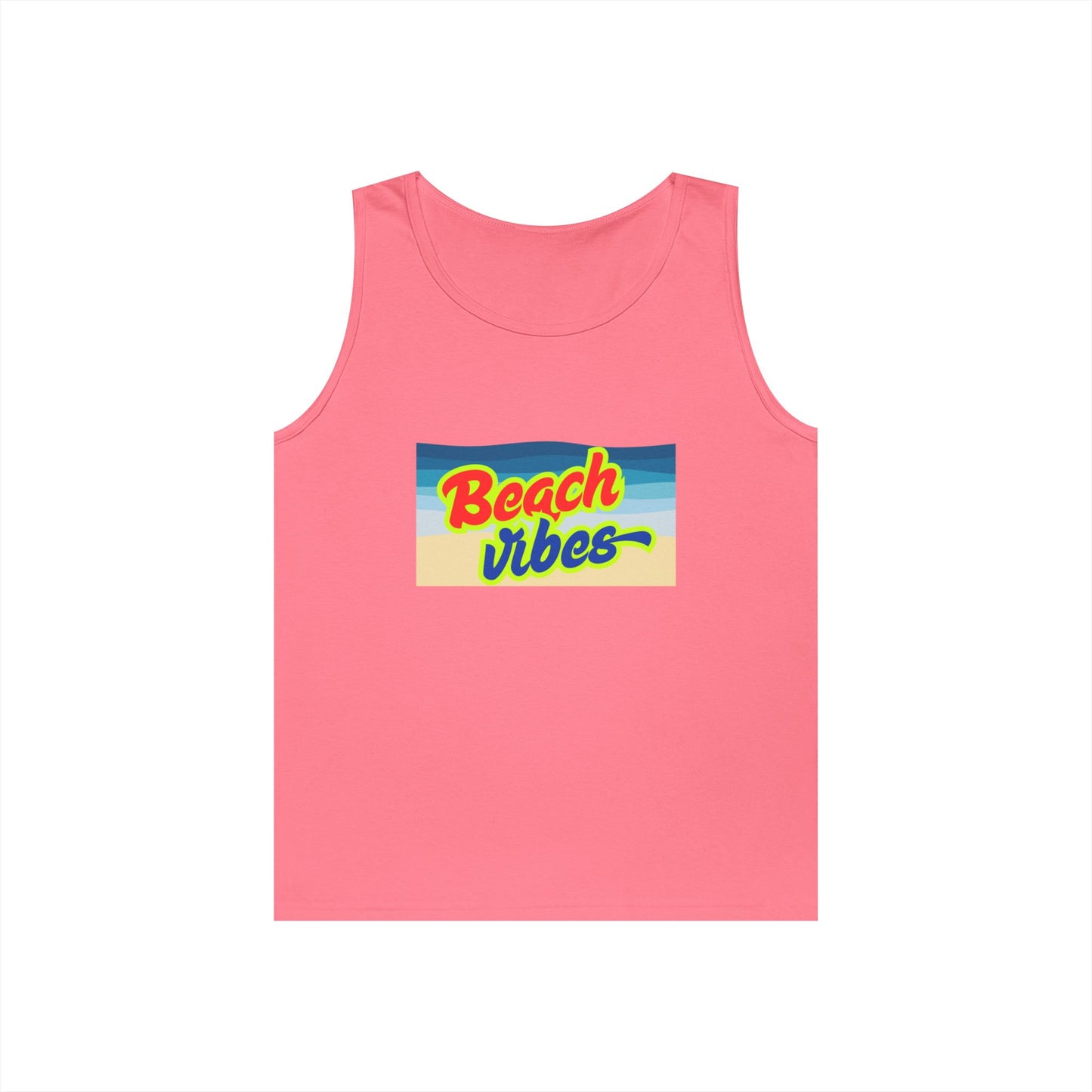 Beach Vibes Unisex Heavy Cotton Tank Top - Perfect for Summer Fun