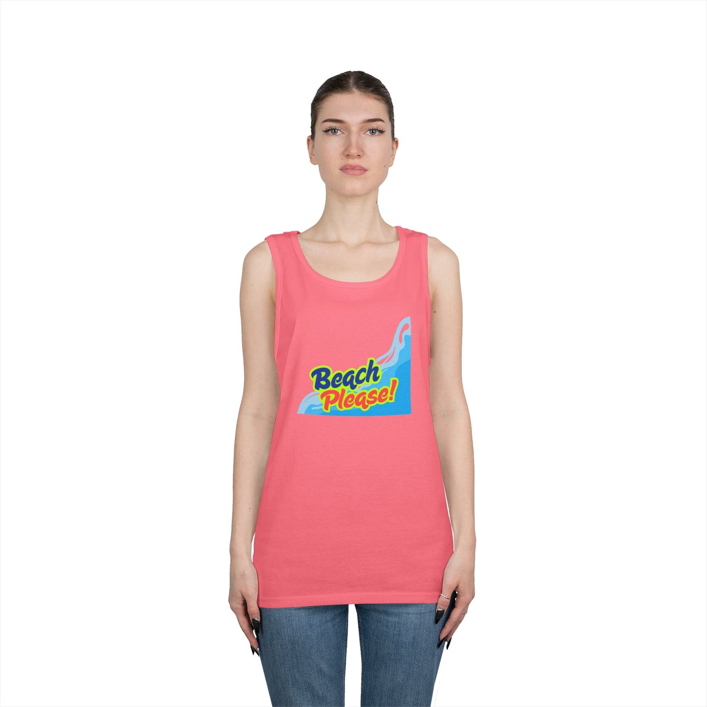 Beach Please Unisex Heavy Cotton Tank Top