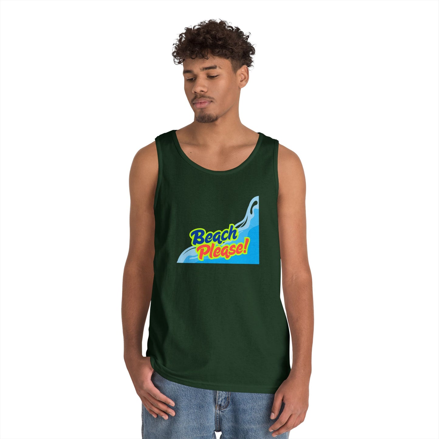 Beach Please Unisex Heavy Cotton Tank Top