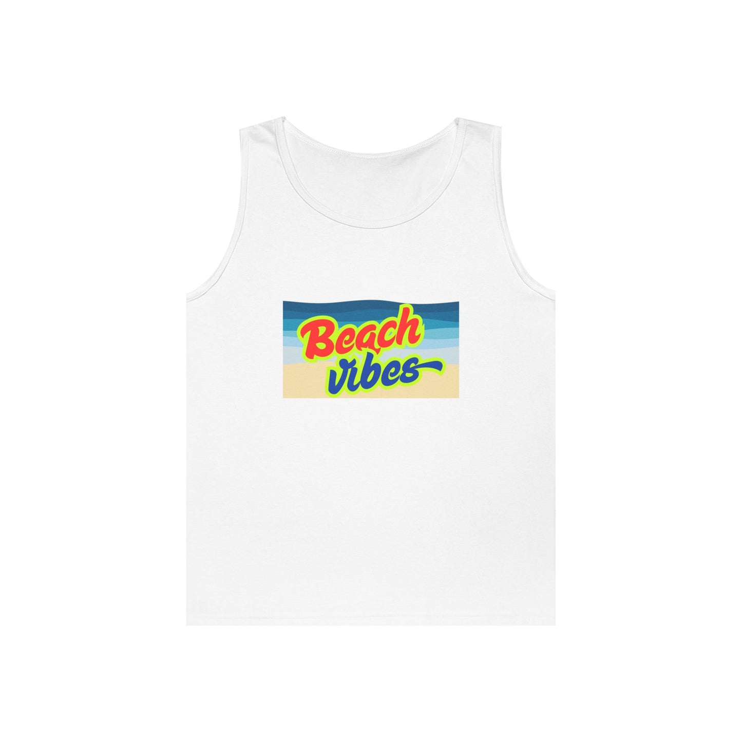 Beach Vibes Unisex Heavy Cotton Tank Top - Perfect for Summer Fun
