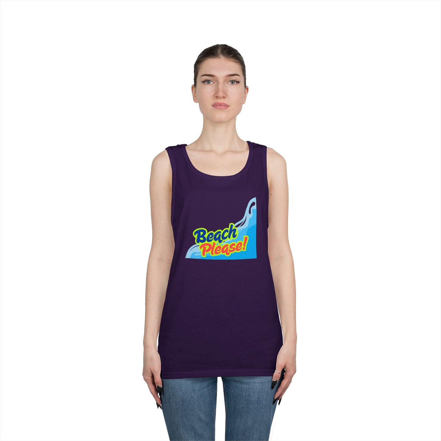 Beach Please Unisex Heavy Cotton Tank Top