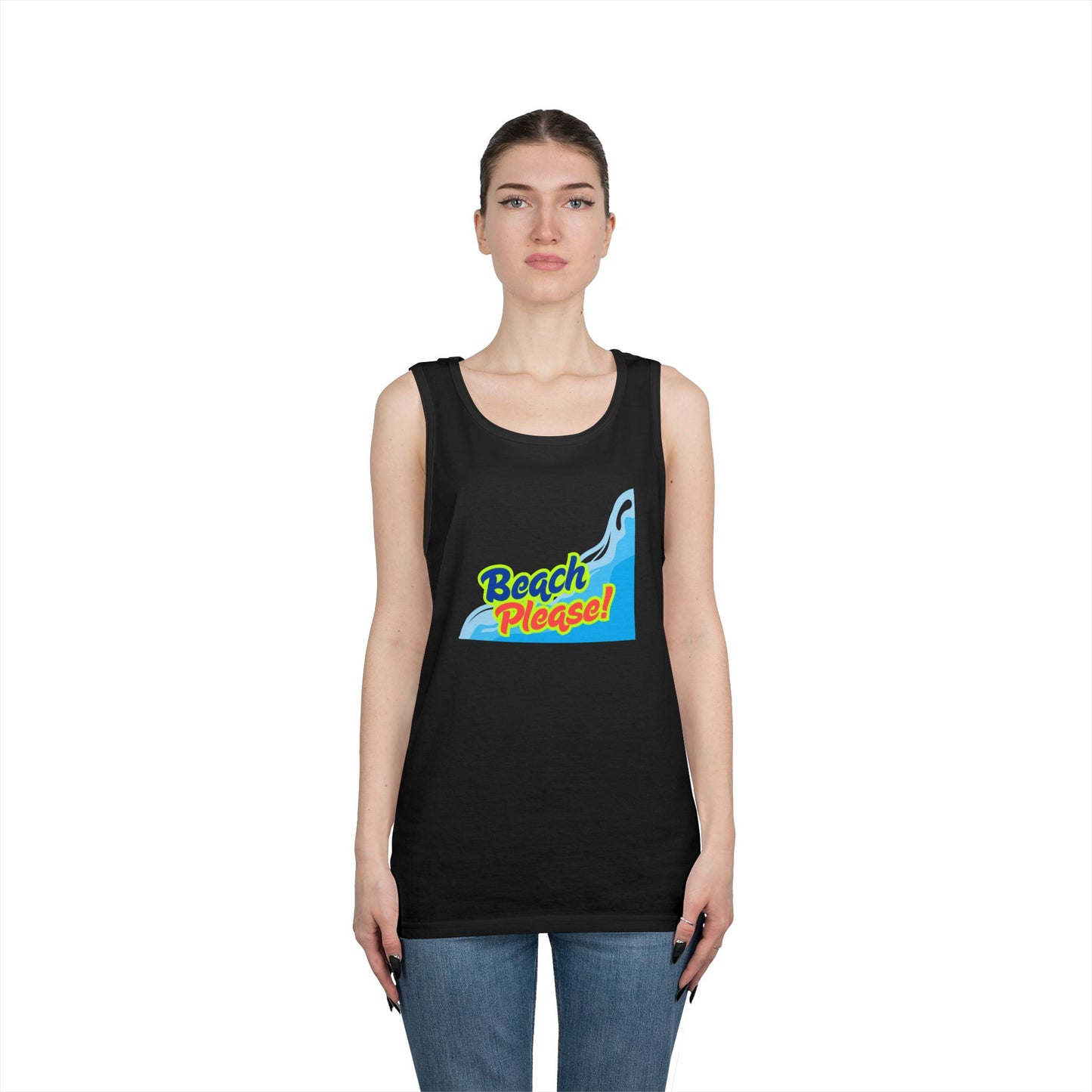 Beach Please Unisex Heavy Cotton Tank Top