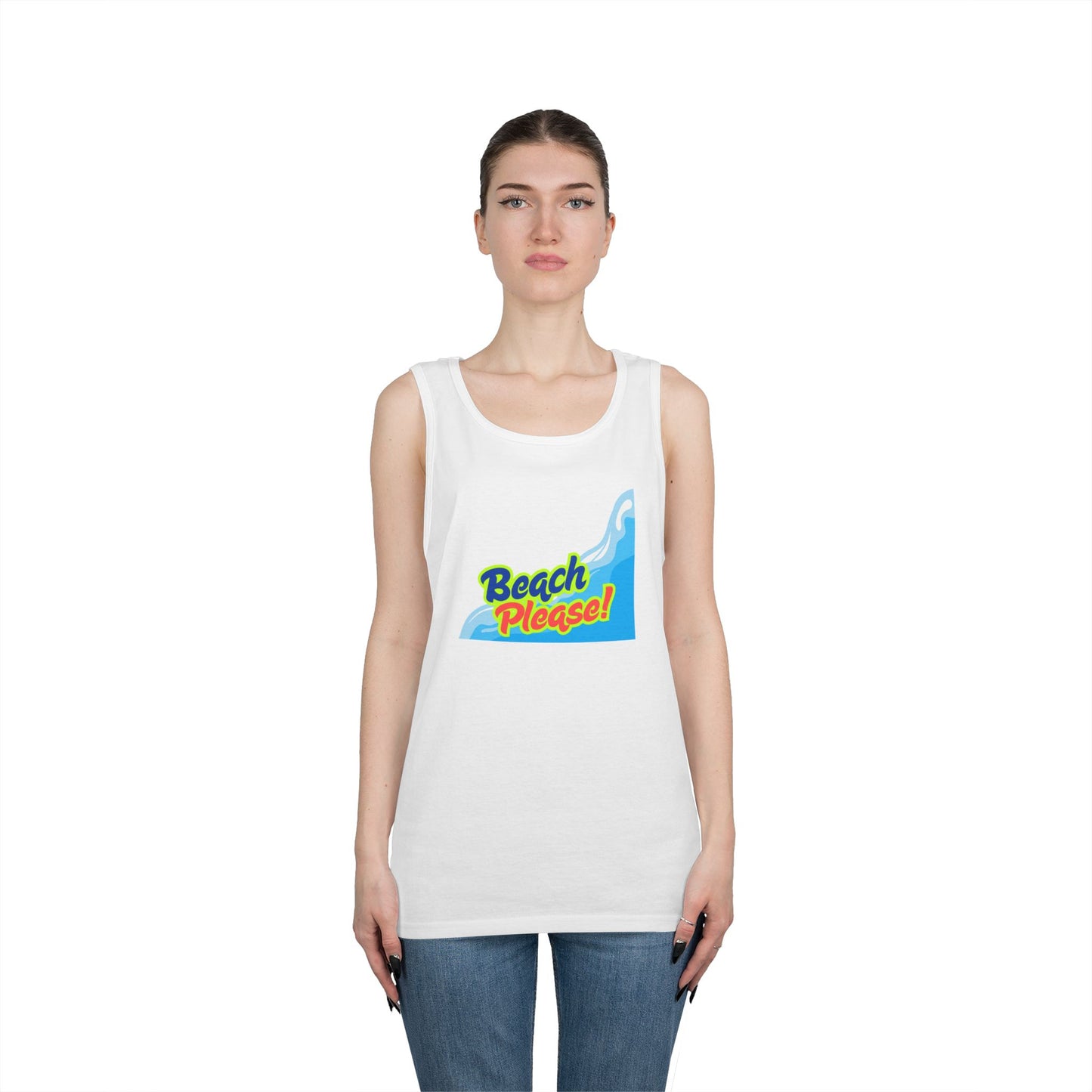 Beach Please Unisex Heavy Cotton Tank Top