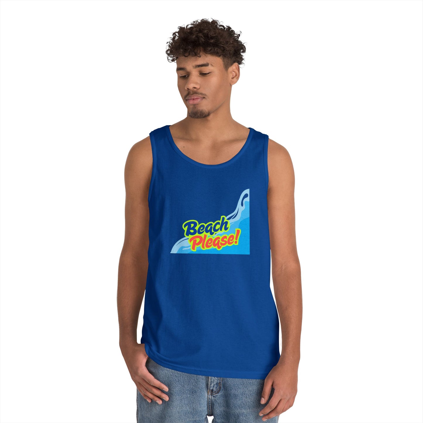 Beach Please Unisex Heavy Cotton Tank Top