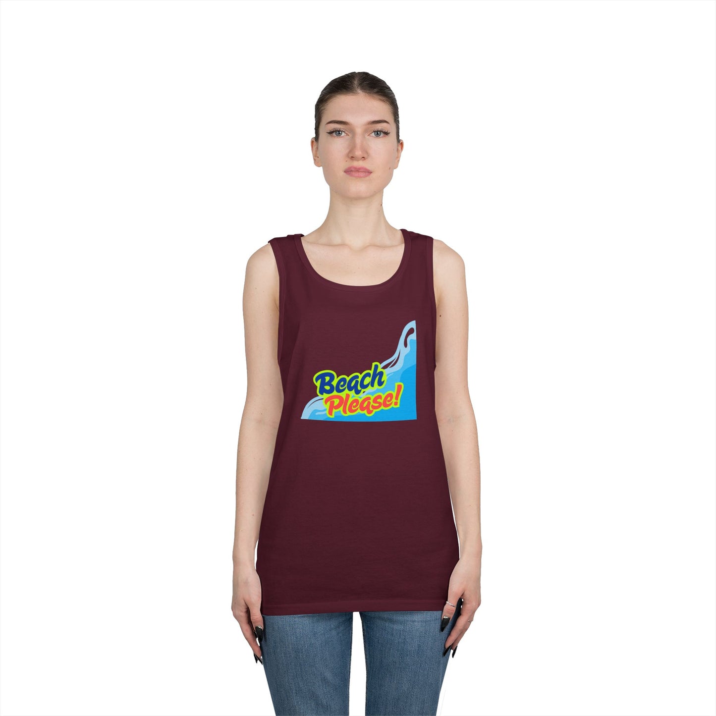 Beach Please Unisex Heavy Cotton Tank Top