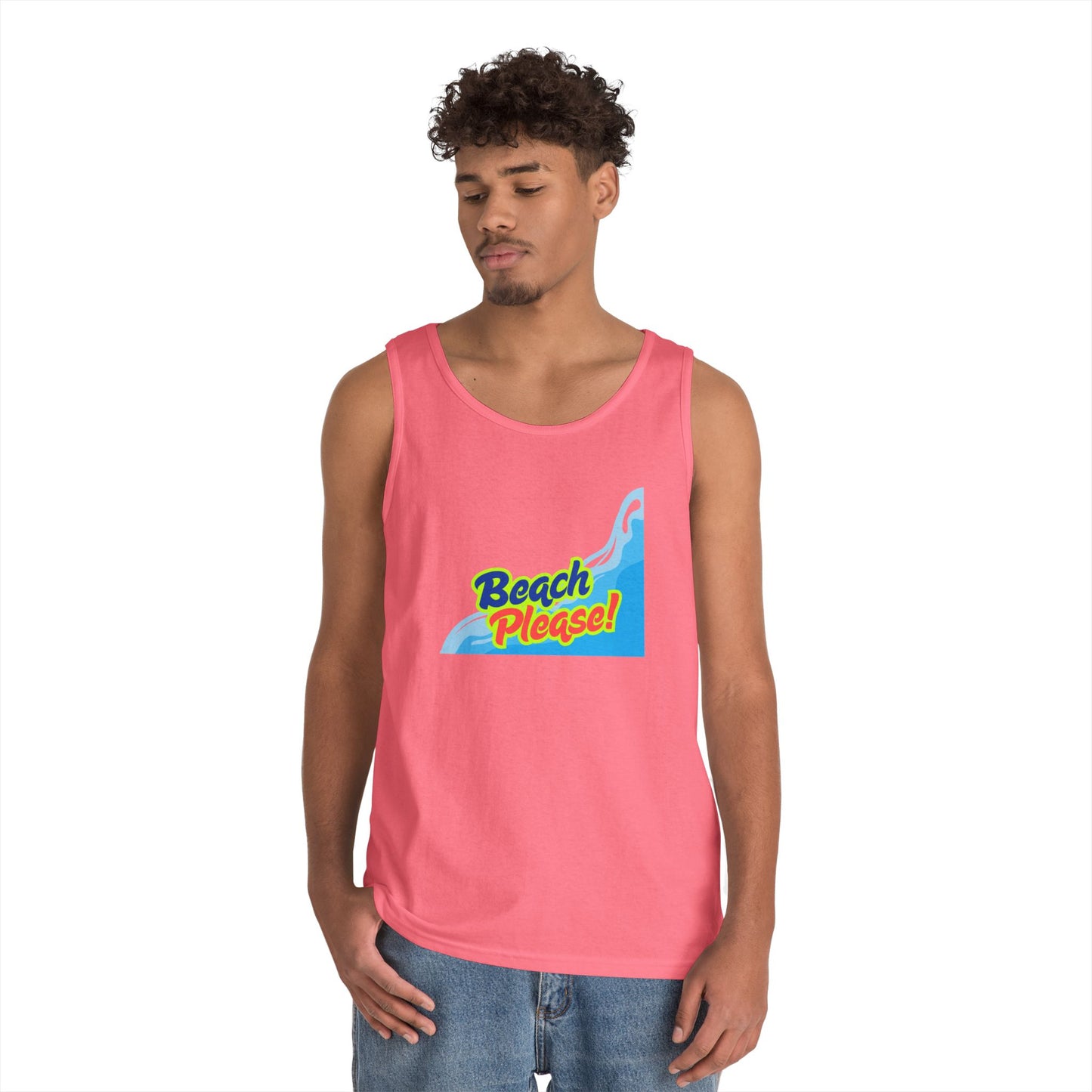 Beach Please Unisex Heavy Cotton Tank Top