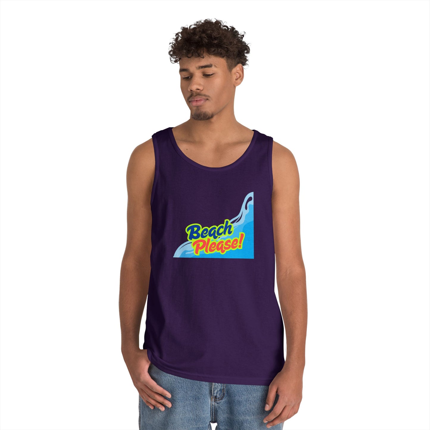 Beach Please Unisex Heavy Cotton Tank Top