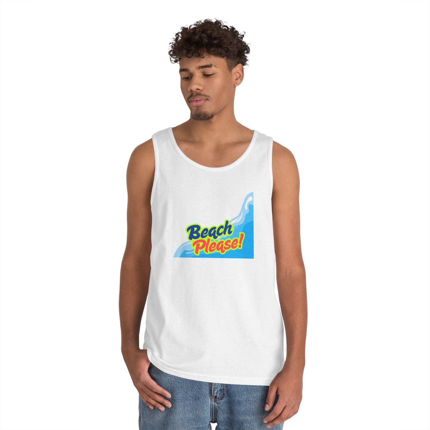 Beach Please Unisex Heavy Cotton Tank Top