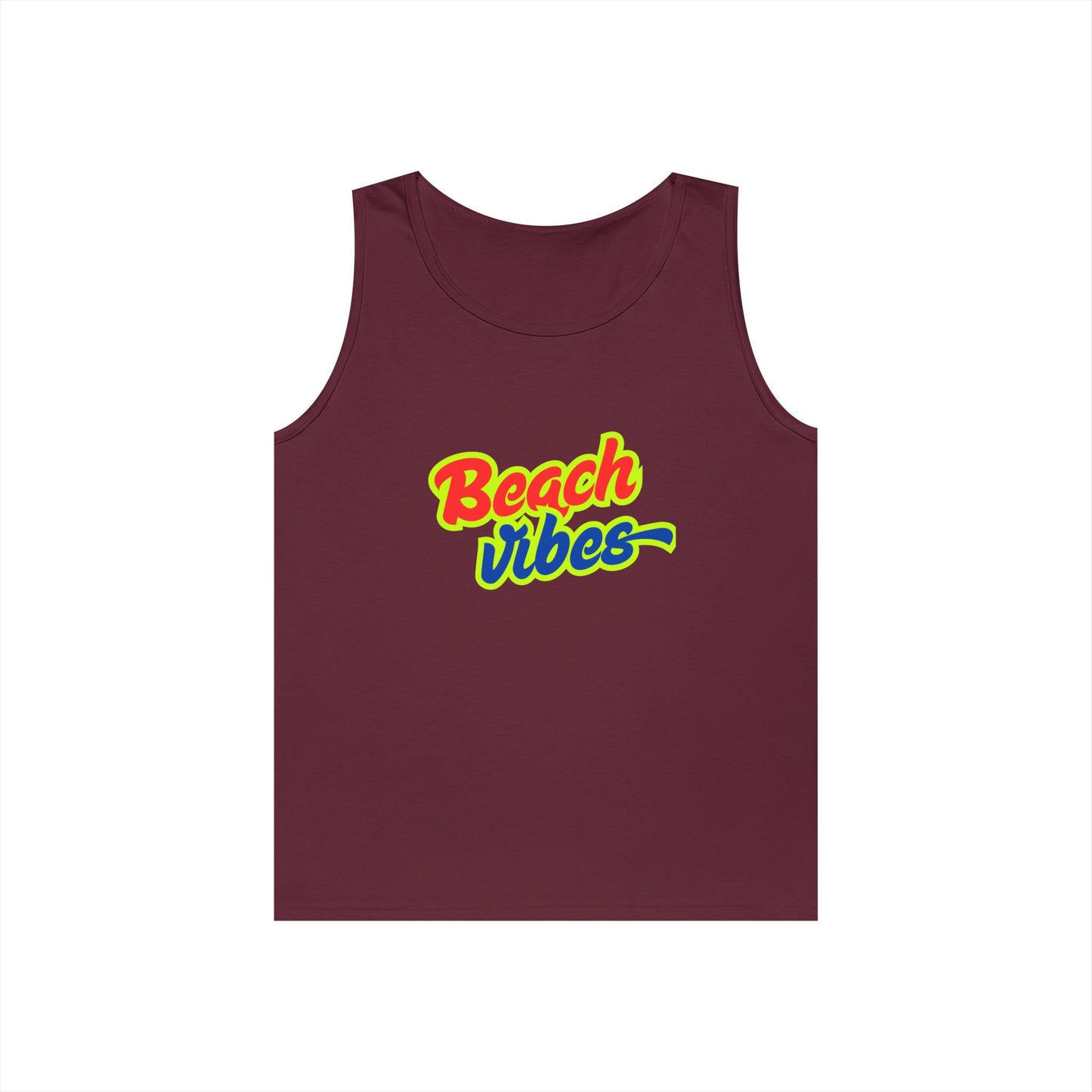 Beach Vibes Graphic Tee - Unisex Heavy Cotton Tank Top