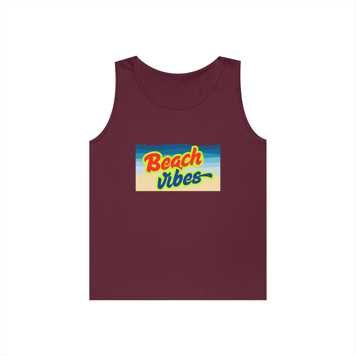 Beach Vibes Unisex Heavy Cotton Tank Top - Perfect for Summer Fun