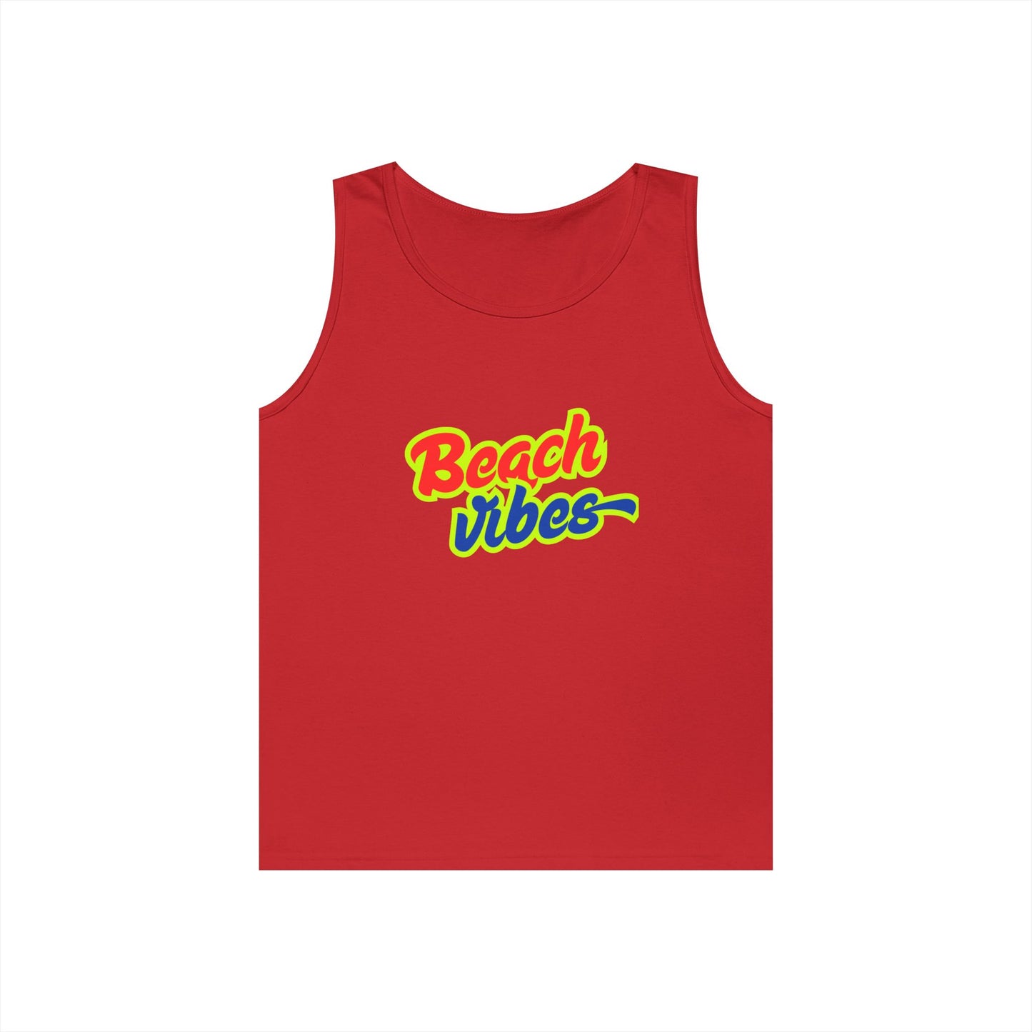Beach Vibes Graphic Tee - Unisex Heavy Cotton Tank Top