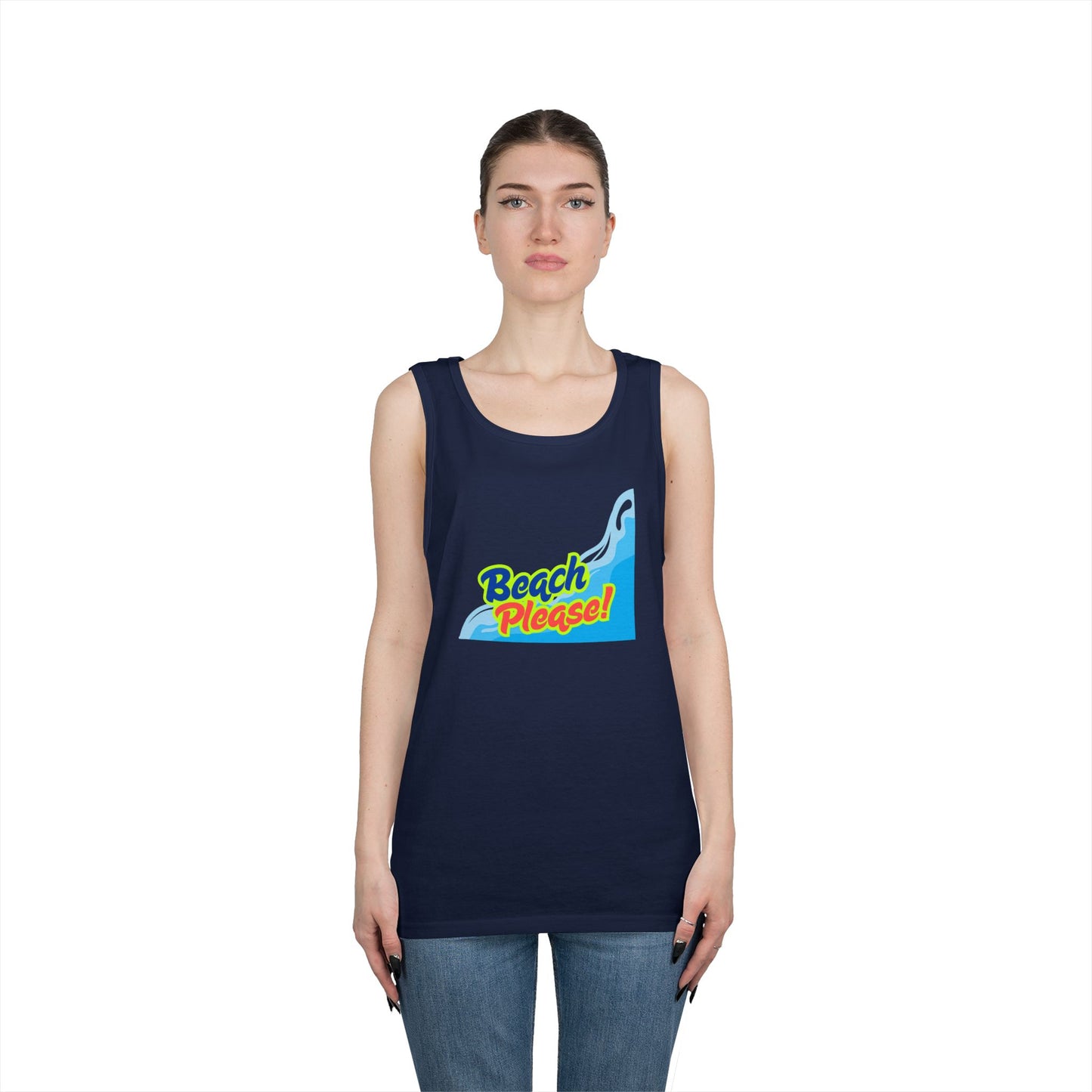 Beach Please Unisex Heavy Cotton Tank Top