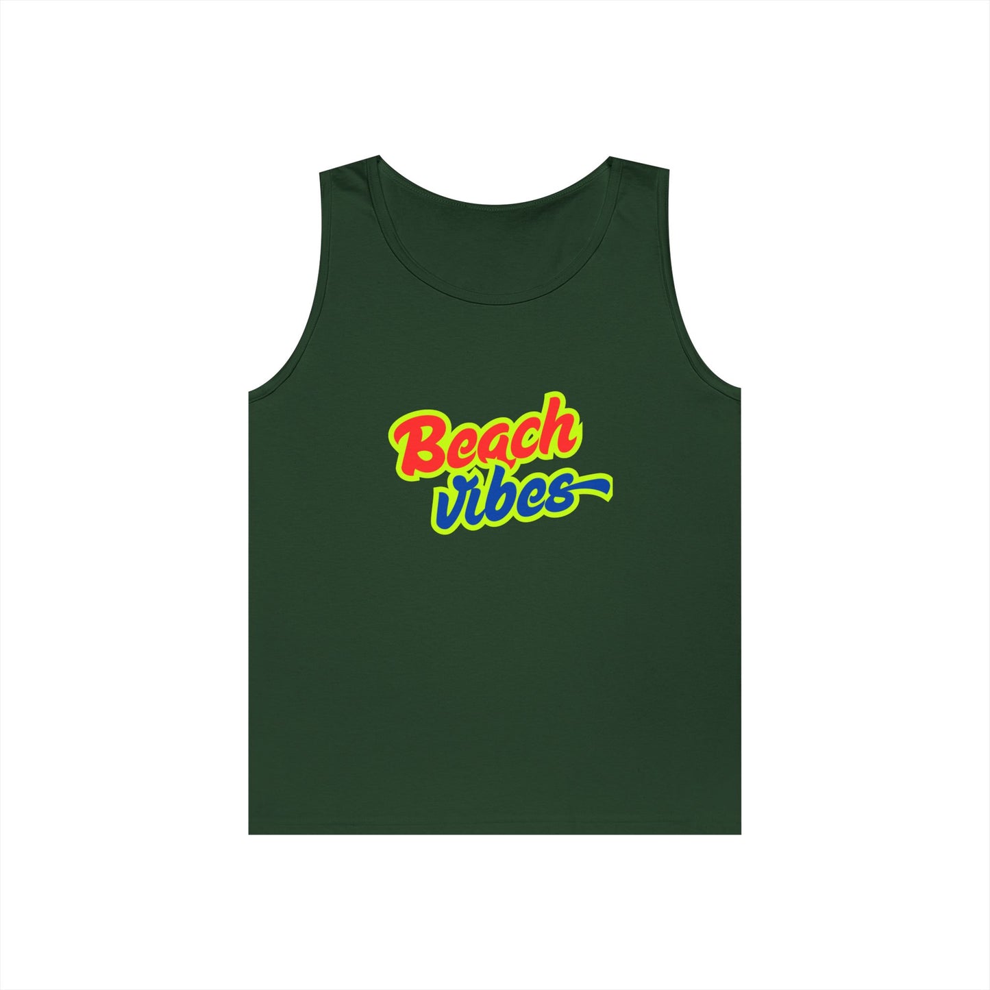 Beach Vibes Graphic Tee - Unisex Heavy Cotton Tank Top