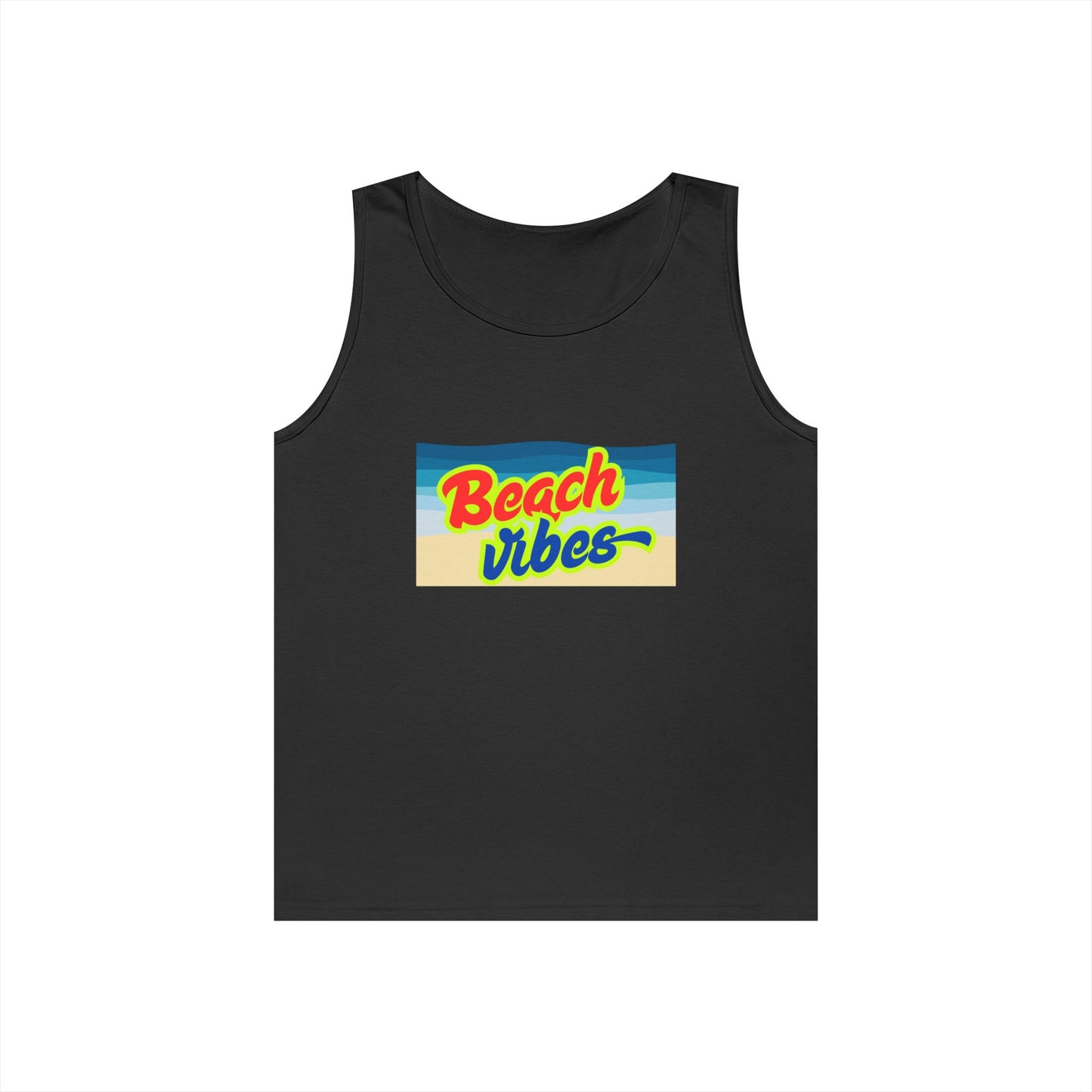 Beach Vibes Unisex Heavy Cotton Tank Top - Perfect for Summer Fun