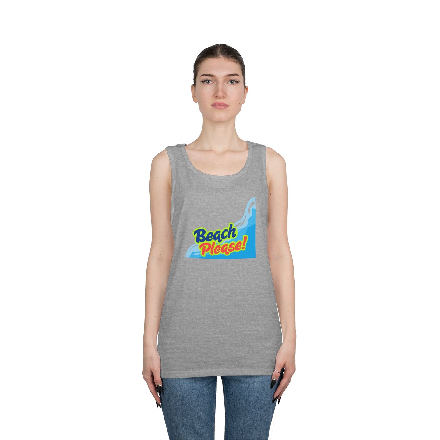 Beach Please Unisex Heavy Cotton Tank Top
