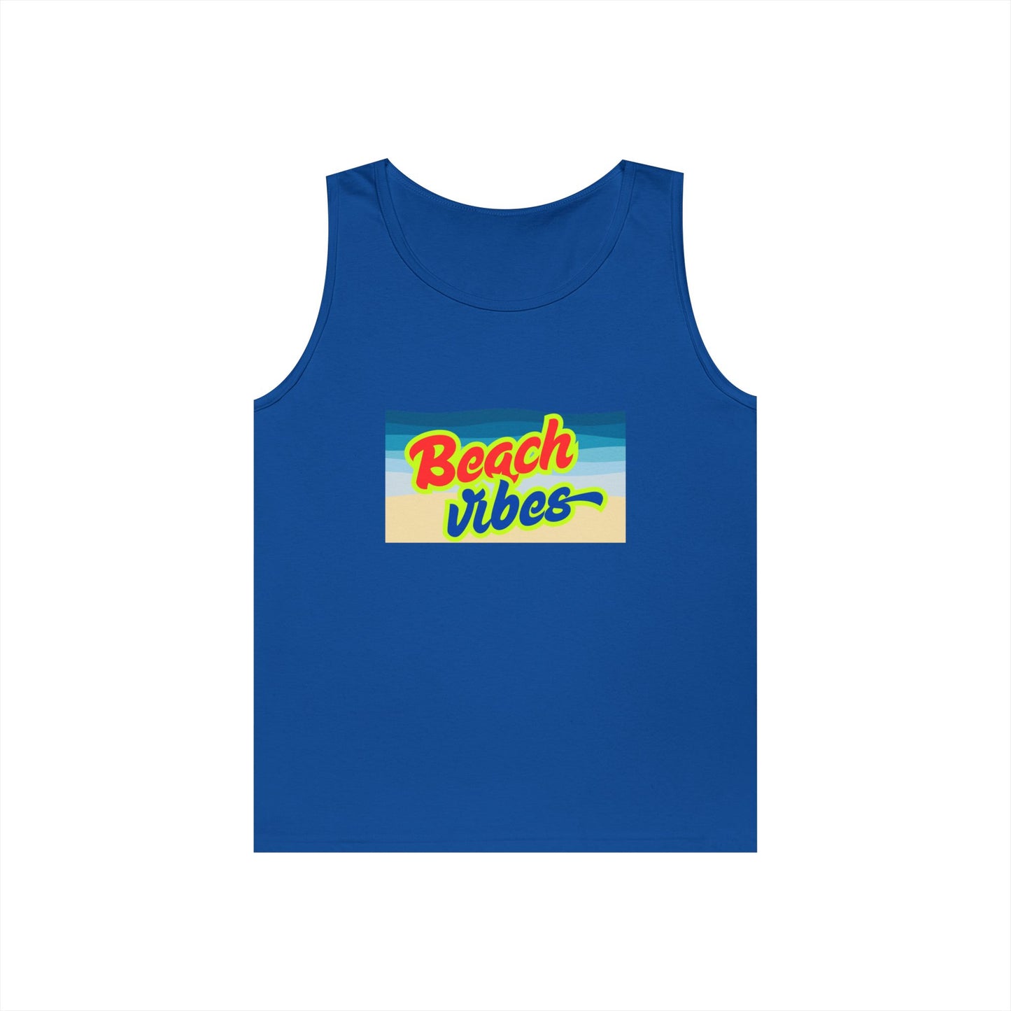 Beach Vibes Unisex Heavy Cotton Tank Top - Perfect for Summer Fun