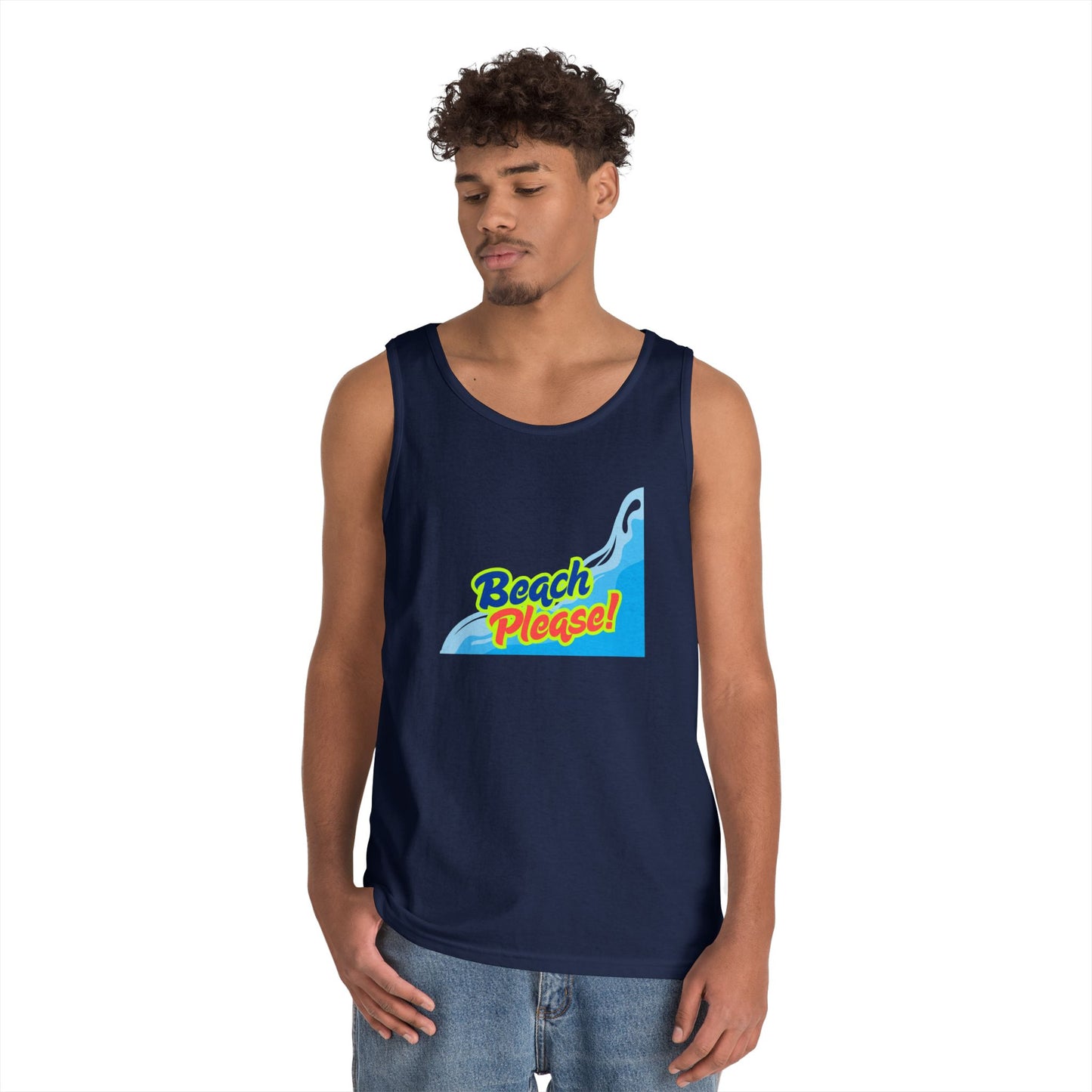 Beach Please Unisex Heavy Cotton Tank Top