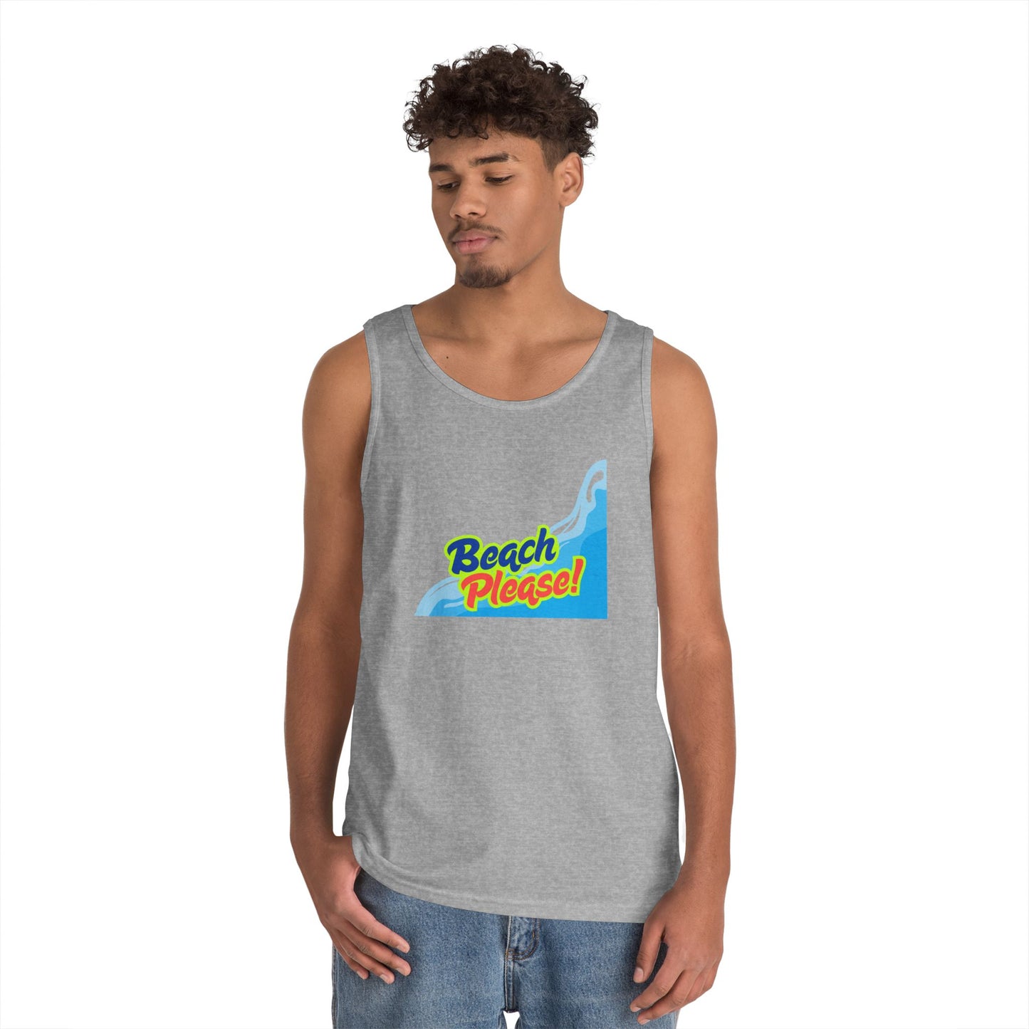 Beach Please Unisex Heavy Cotton Tank Top