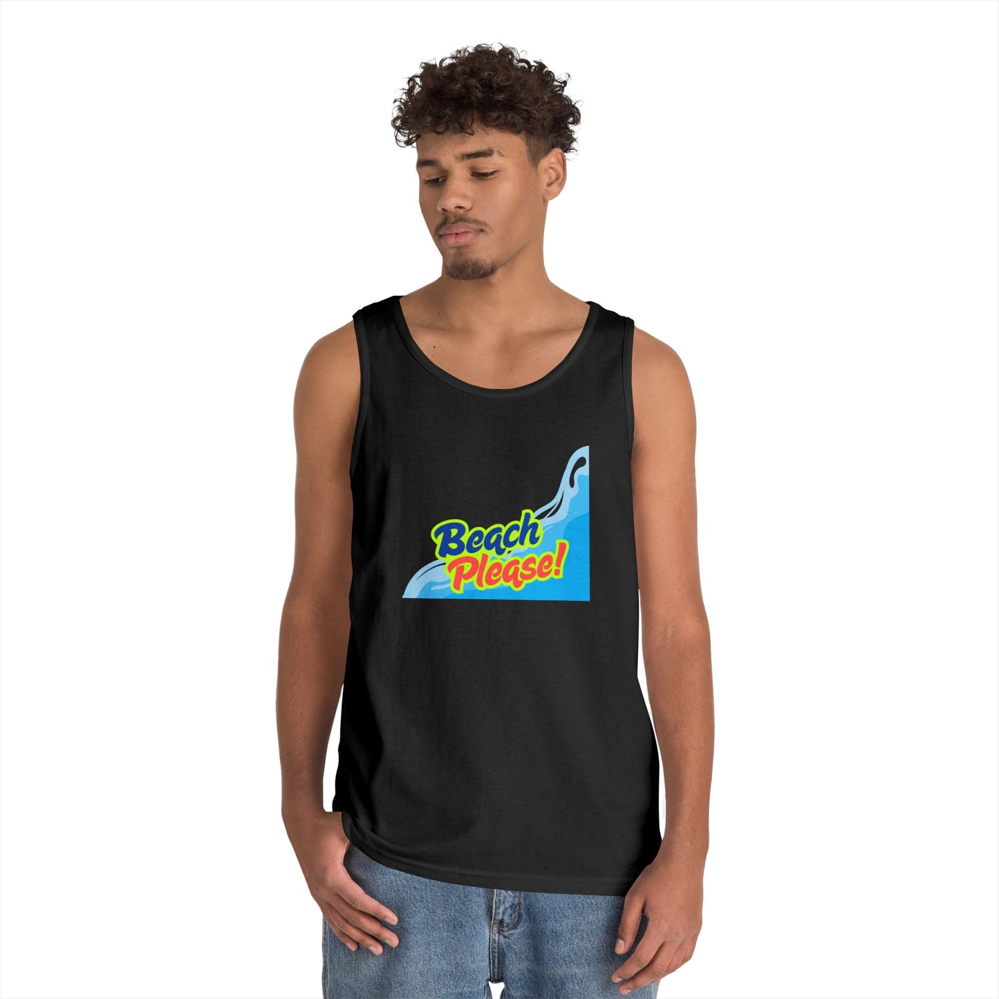 Beach Please Unisex Heavy Cotton Tank Top